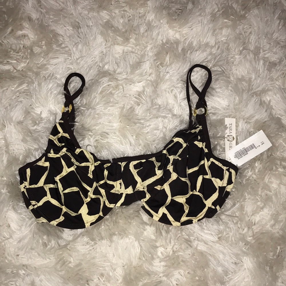 Tara Grinna giraffe print underwire bikini top 🦒